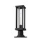 Z-Lite Glenwood 1 Light Outdoor Pier Mounted Fixture, Black & Clear 586PHMR-533PM-BK - alternate 4
